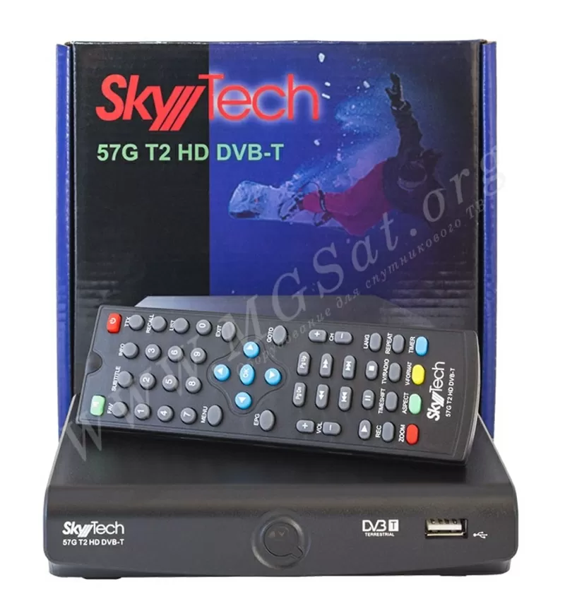 Приемник цифрового ТВ   World Vision T40 (DVB-T/T2),  Skytech 57G T2 HD 2